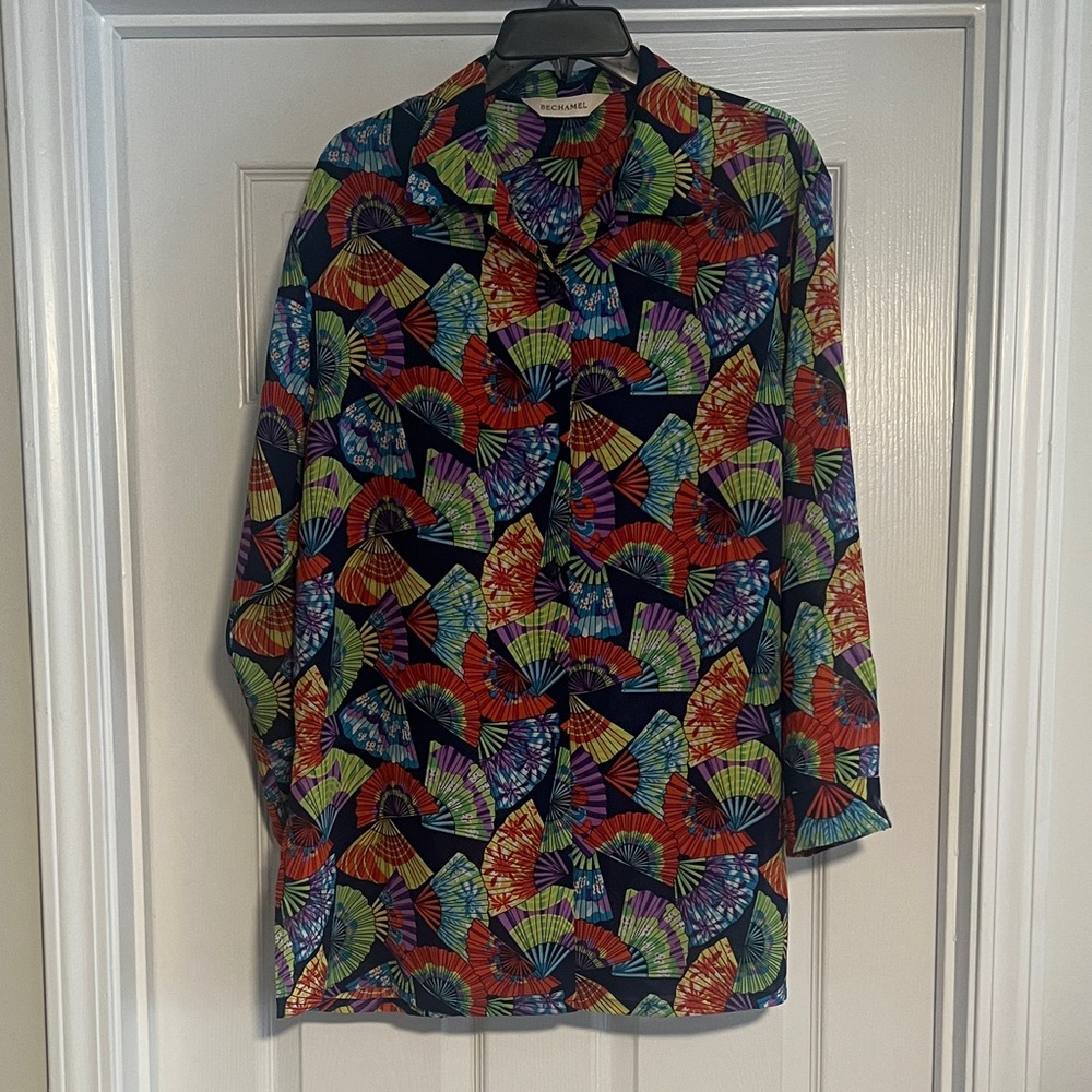 Bechamel Colorful Fan Pattern Women’s Shirt

g